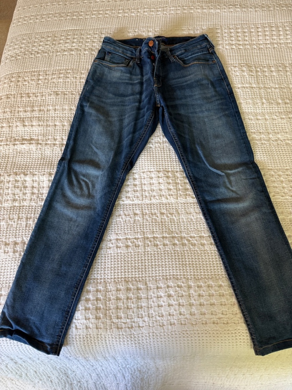 Scotch & Soda Men's Blue Slim Straight Jeans 30x30